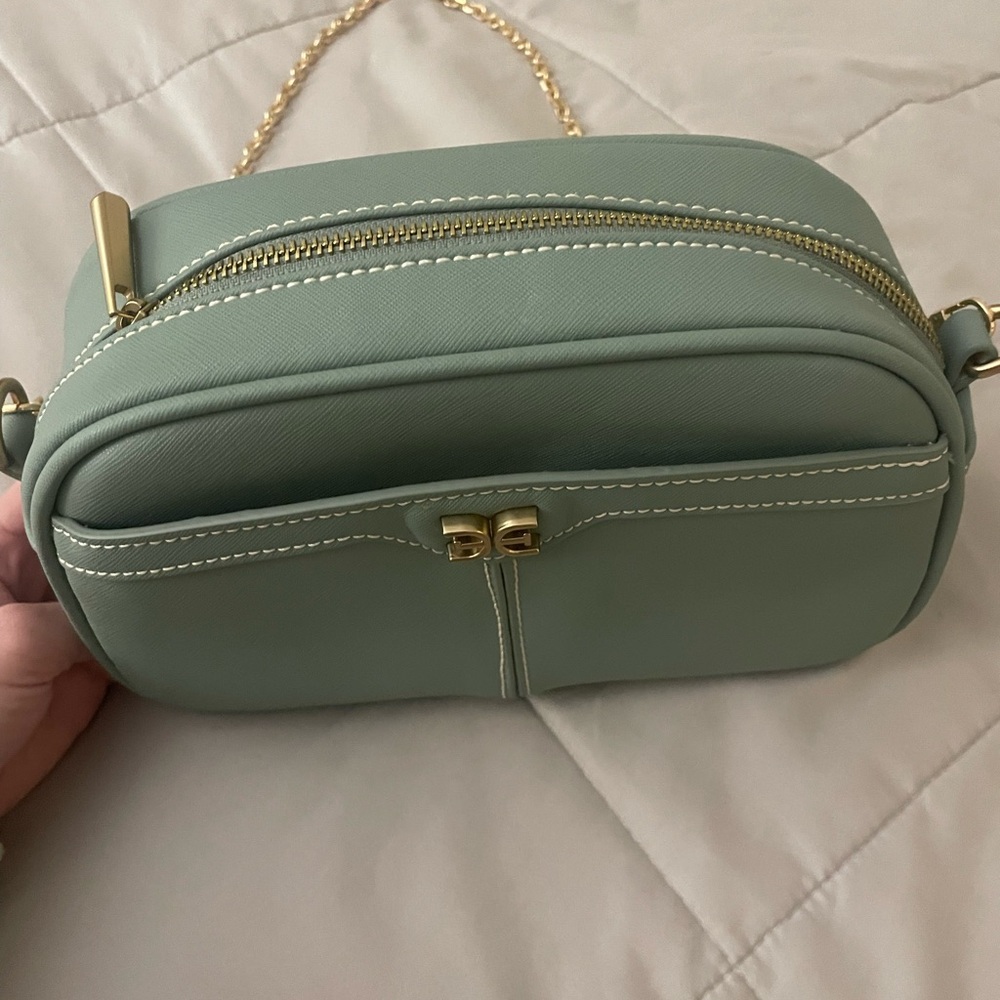 Green Leather Shoulder Bag - Picture 2 of 5